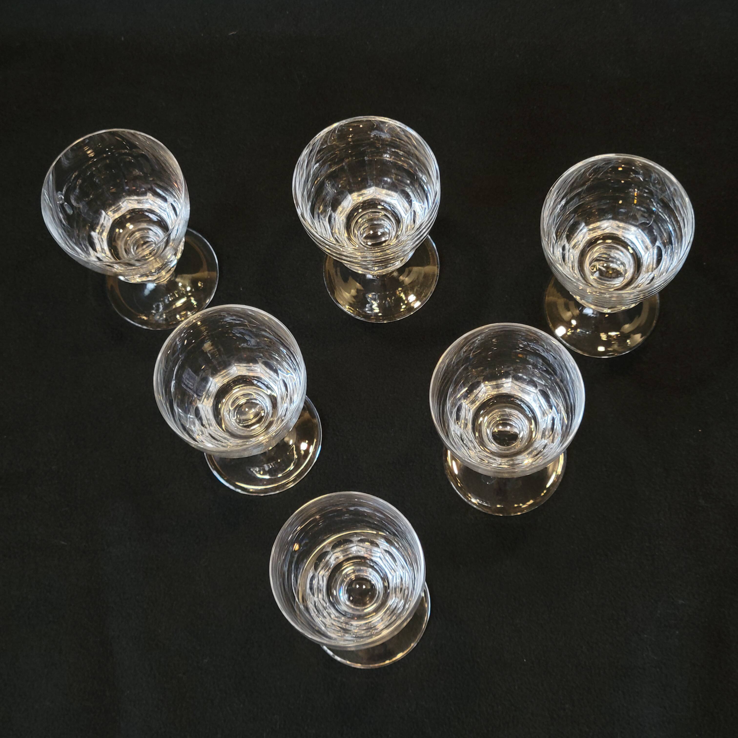 6 Antique Baccarat Cut Crystal Port or White Wine Glasses?