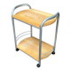 Ikea-style dessert trolley with tubular steel and solid wood 1