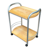 Ikea-style dessert trolley with tubular steel and solid wood 1