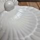 Vintage shell-shaped porcelain white aperitif display stand