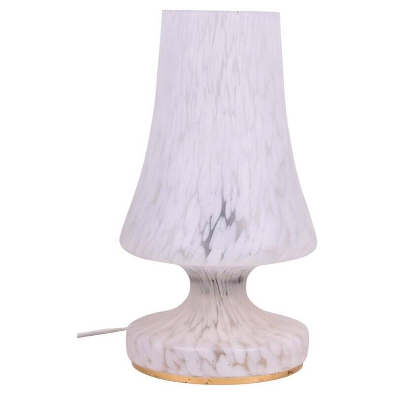 Mid-Century Czech Glass Table Lamp, 1960s