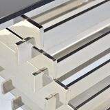 Italian stacked chrome and tinted glass console 1970