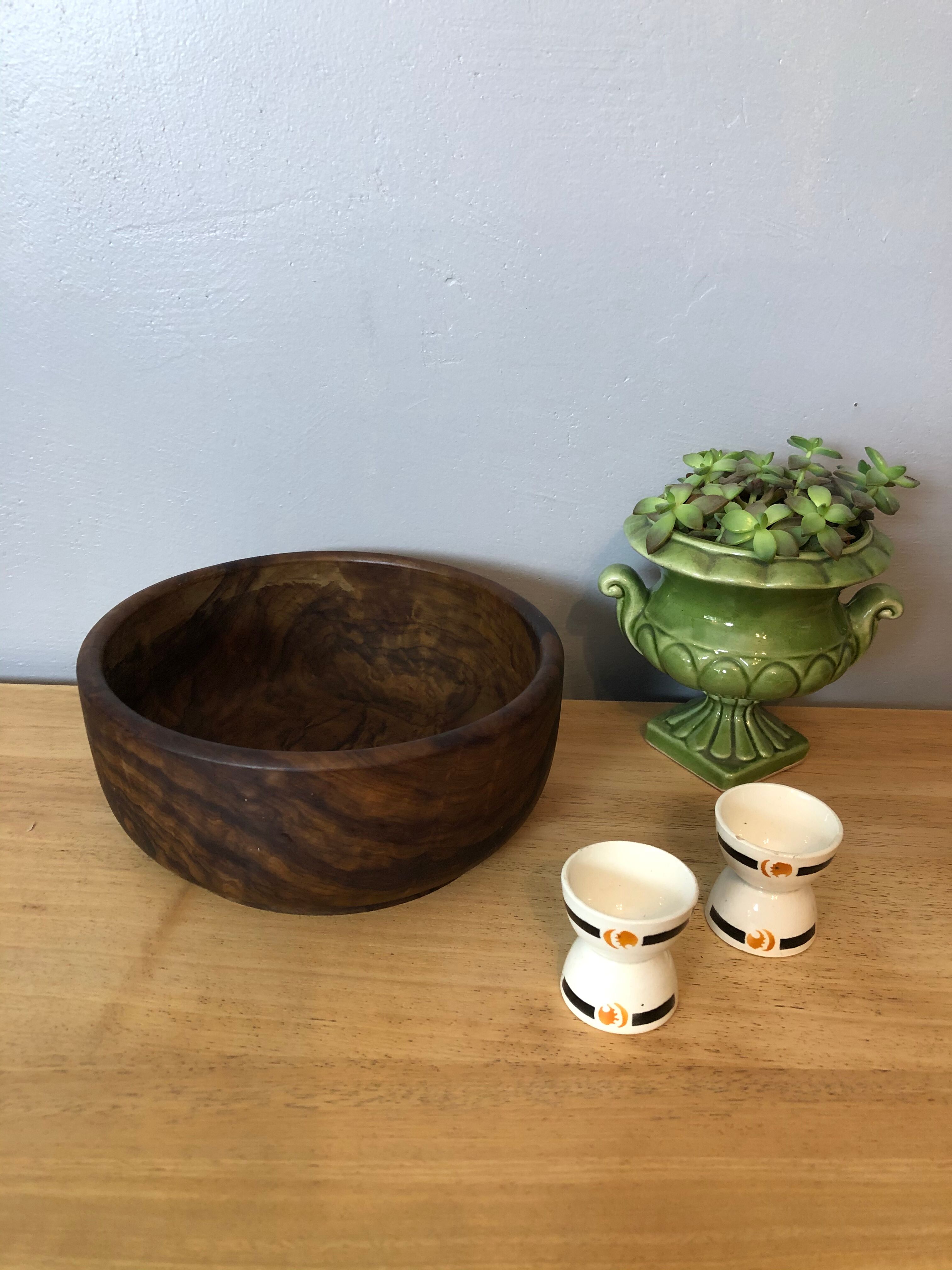 Ancient walnut salad bowl