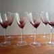 Serie de 8 verres a pieds vintage