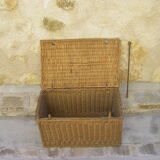 Old wicker trunk