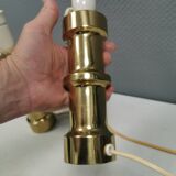 A set of beautiful brass table lamps. Danish and estimated from the 1970s.