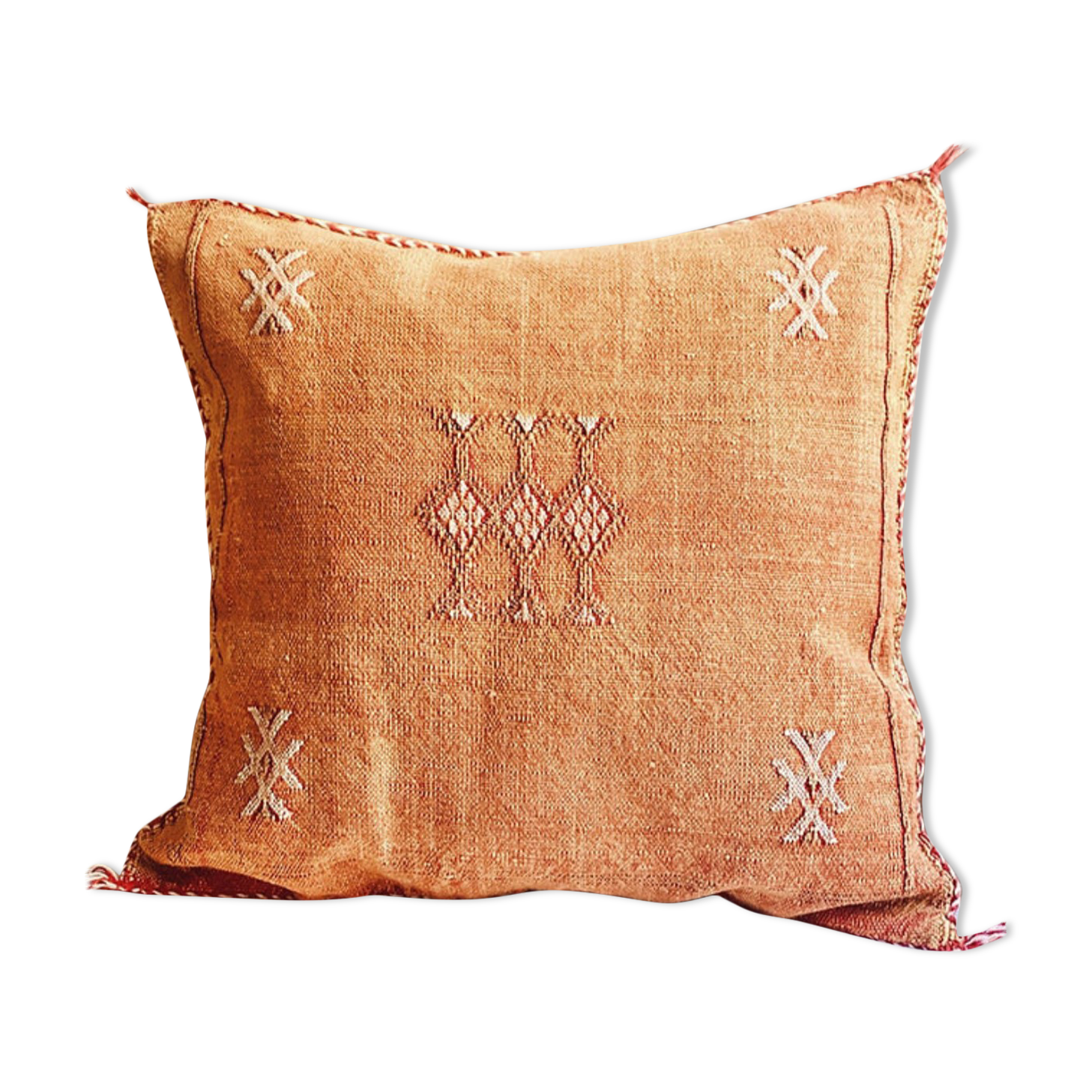 Sabra cushion cover cactus silk orange terracotta