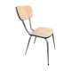 Former formica beige kitchen chair - feet compas metal chromé vintage