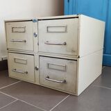 A metal box two drawers 1960
