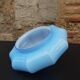 Blue glass diamond globe