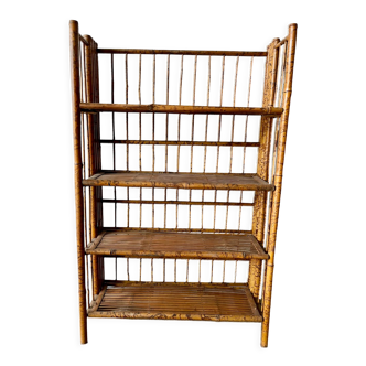 Foldable bamboo shelf 70's