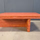 Vintage red travertine coffee table, 1970s