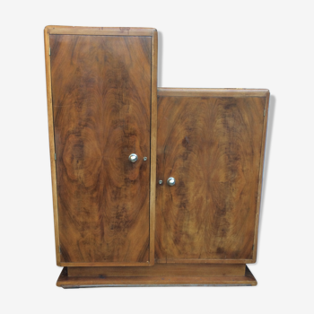 Period ART DECO 1925 Walnut wardrobe and magnifying glass d orme