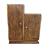 Period ART DECO 1925 Walnut wardrobe and magnifying glass d orme