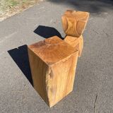 Pair of wooden end tables / stools