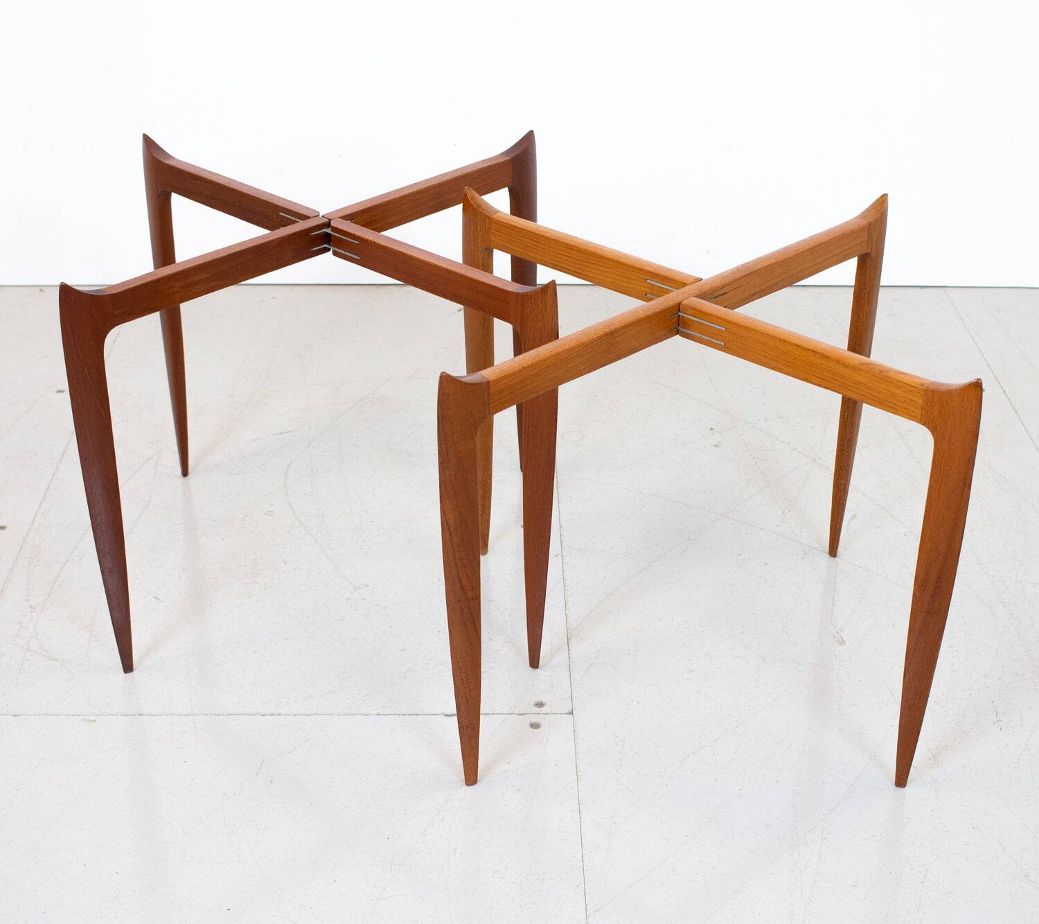 Pair of Danish Teak Model 4508 Tray Tables by Fritz Hansen, 1950s