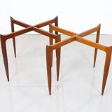 Pair of Danish Teak Model 4508 Tray Tables by Fritz Hansen, 1950s