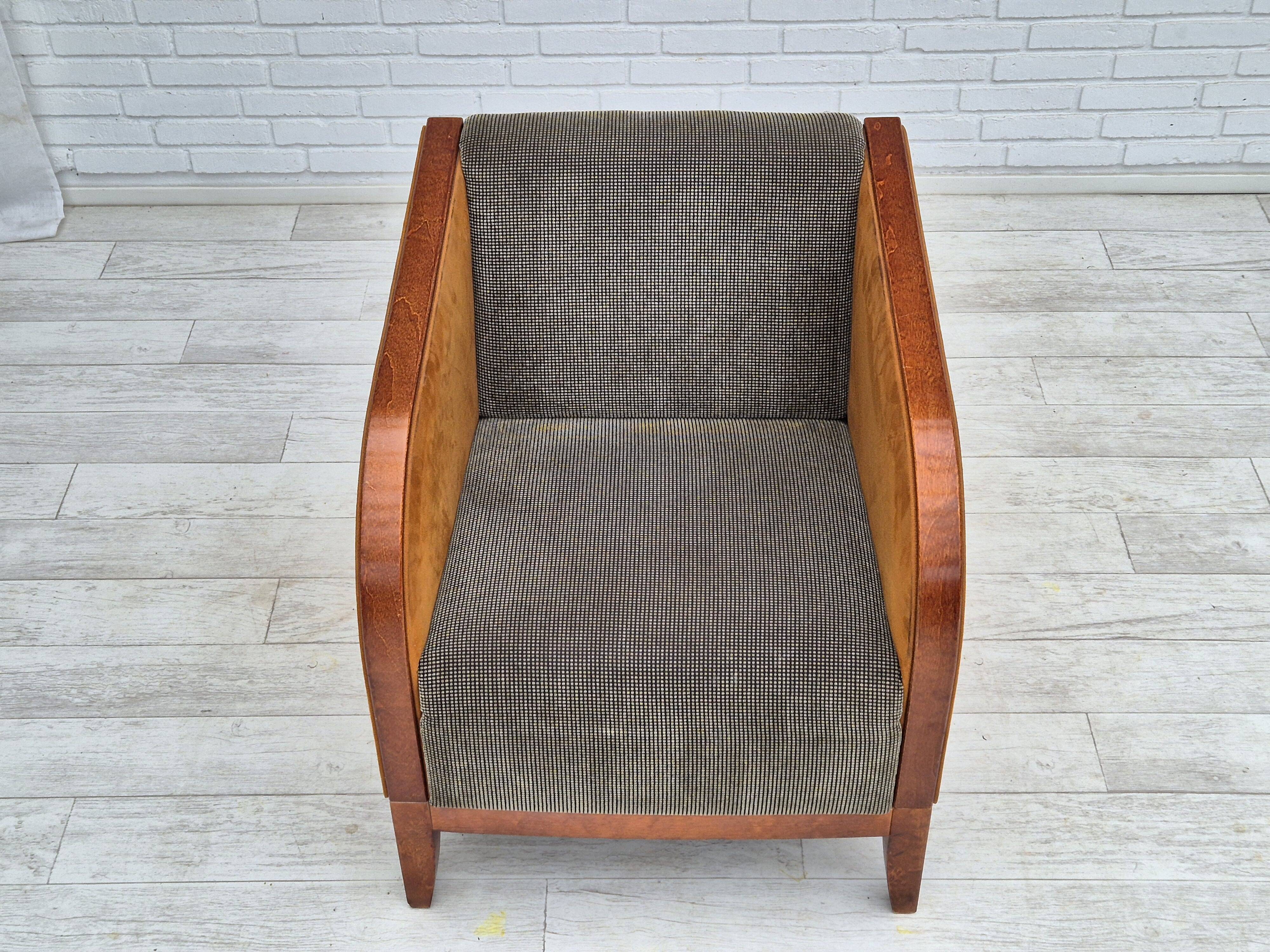 Années 1970, chaise longue scandinave, très bon état d'origine, style art déco.