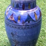 Ceramic vase baluster shape glazed terracotta