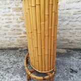 Bamboo tiki bar and two stools