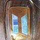 Gold glass butter dish