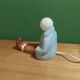 Vintage ceramic lamp 80'S, the chaise longue
