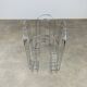 Postmodern chrome metal magazine rack from the 80s
