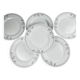 Set de 6 assiettes plates "Elysa", Sarreguemines, 1980-90
