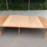 Table à manger ronde extensible à volets Louis Philippe XXème rénovée 260cm