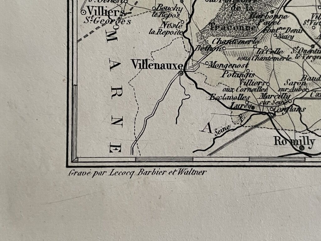 Ancient map of the Marne