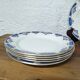 6 plates Moulin des loups & Hamage - blue & gold border