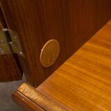 Scandinavian teak cabinet 1960 with mounting plan