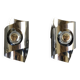 Pair of Lanvin wall lights in stainless steel sheet - space-age design 1970