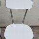Chaises Formica  blanc pieds compas