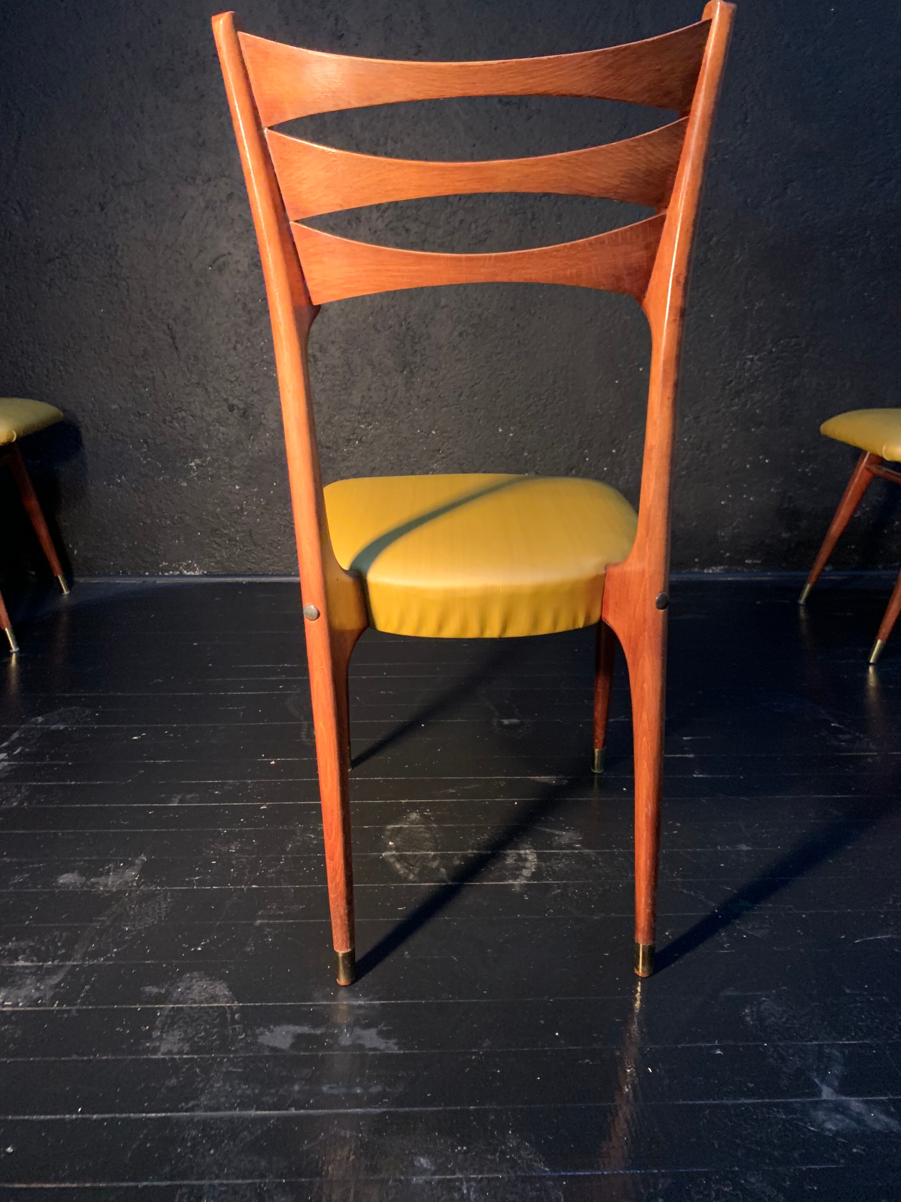 Stella, suite of 6 chairs design 1960