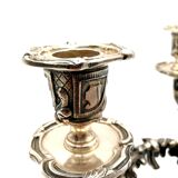 Wiskeman, pair of rococo chandelier, silver metal