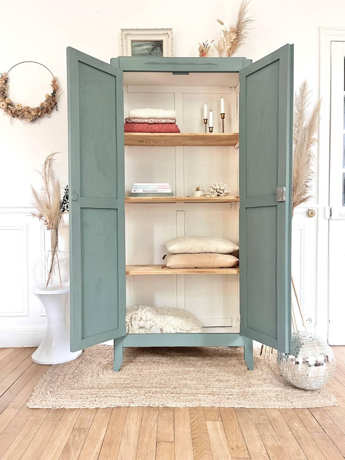 Armoire Art Déco verte