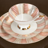 Cup and saucer set in bavaria 1950 porcelain
