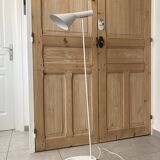 white lacquered metal reading lamp