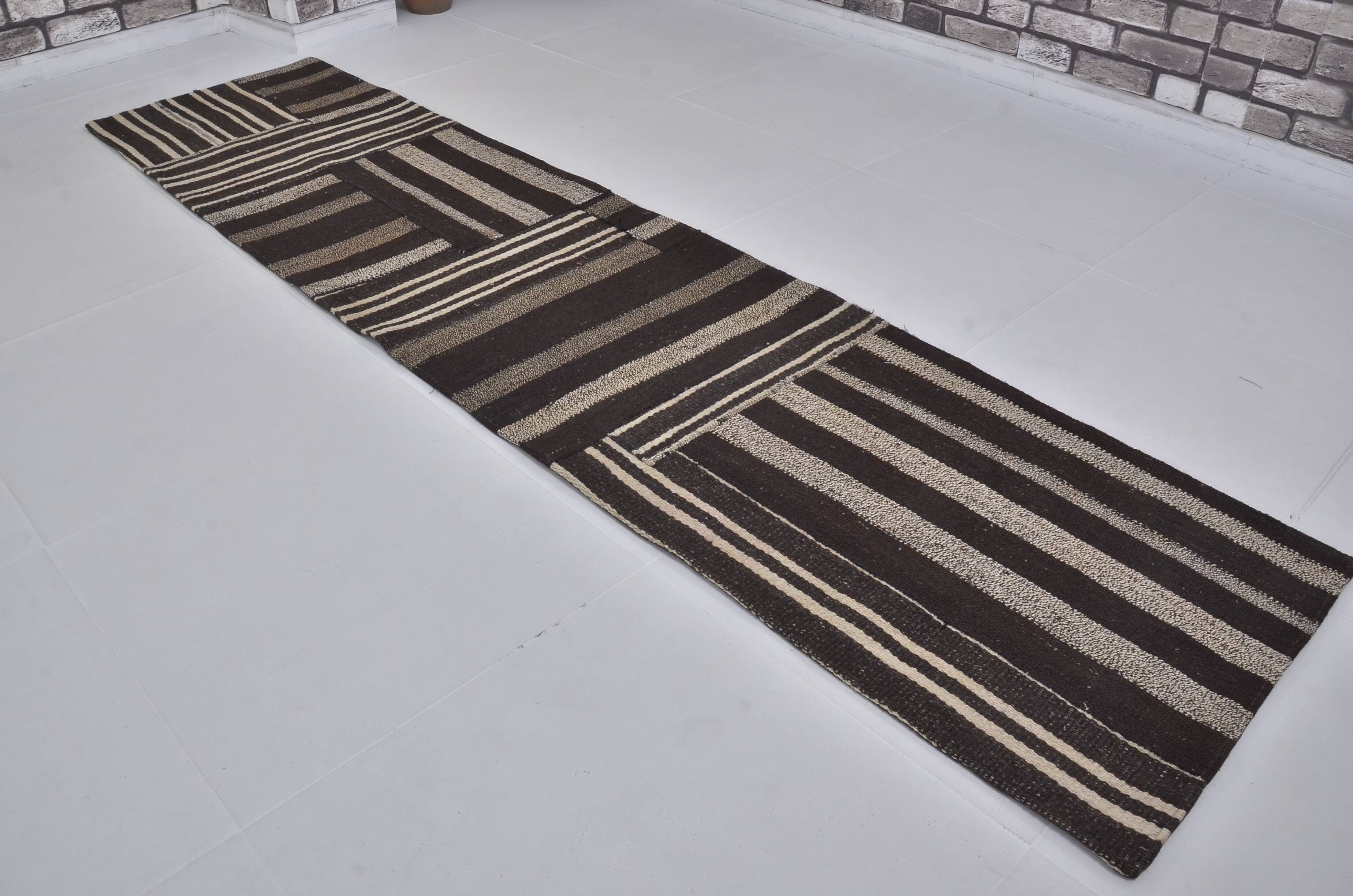 Vintage Anatolian Neutral Kilim Runner sku 3935