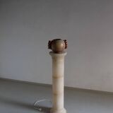 Alabaster column pedestal floor lamp | Italy | 1980s