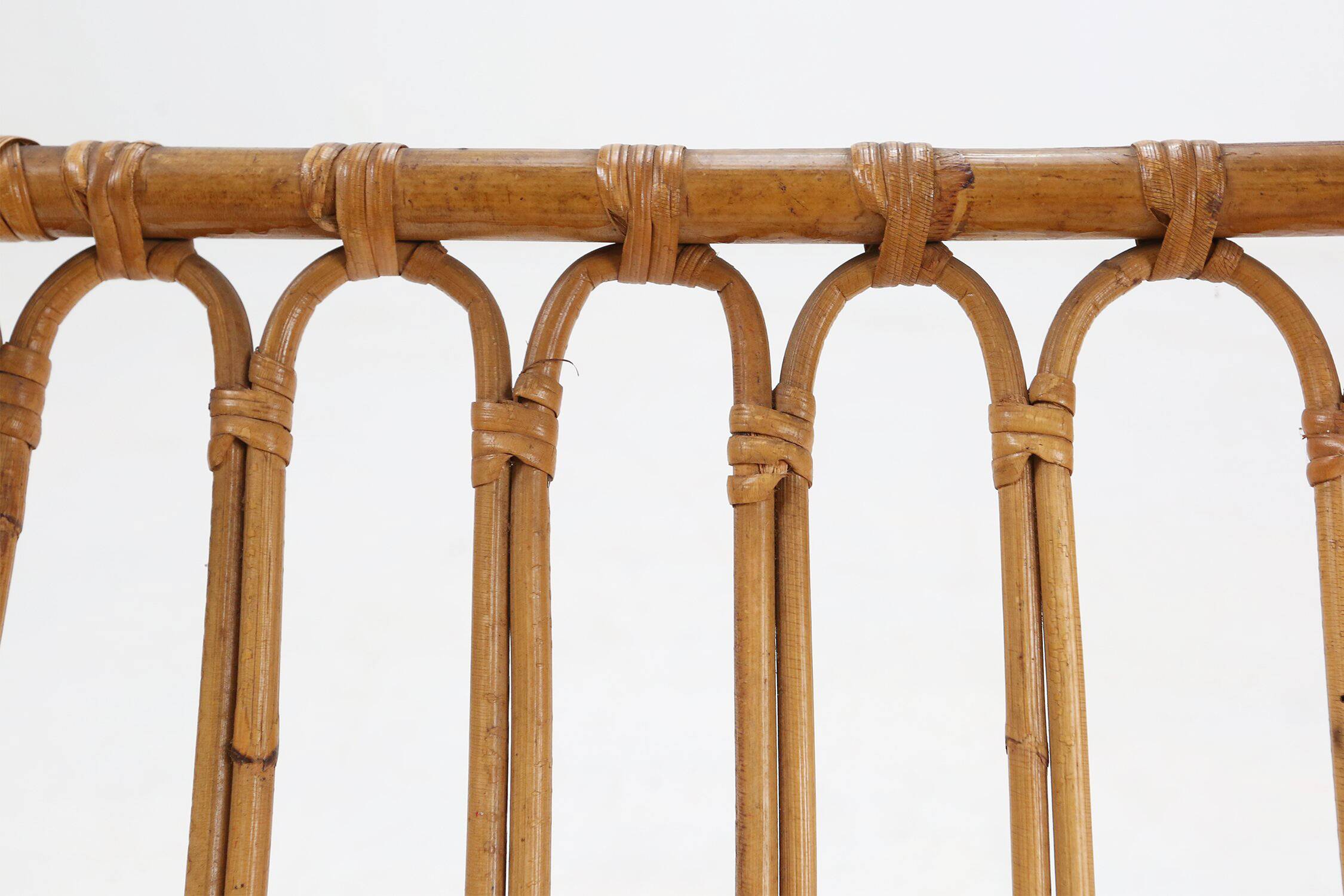 French Vintage fifties rattan magazine rack