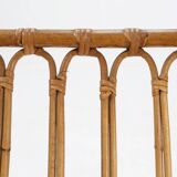 French Vintage fifties rattan magazine rack