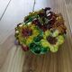 Vintage decorative object in ceramic majolica with pansy decoration – 1950s