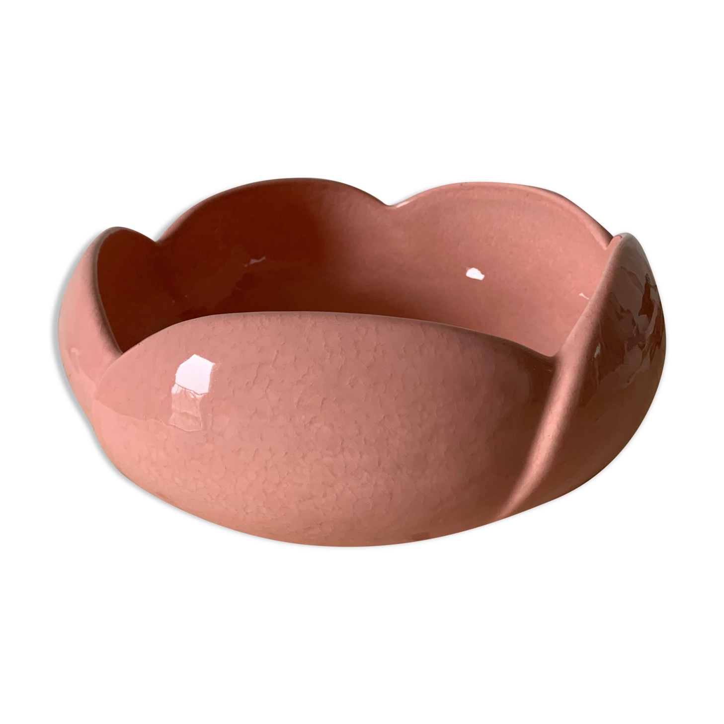Saladier plat rose Jacques Molin