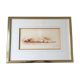 Eaux Forte à la sanguine signed Jean Vyboud 'Woman lying naked'