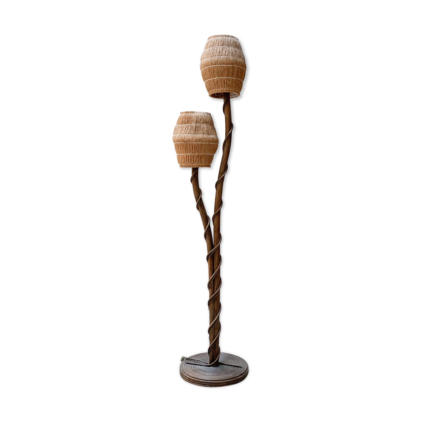 Lampadaire forme libre en bois des années 60