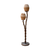 Lampadaire forme libre en bois des années 60