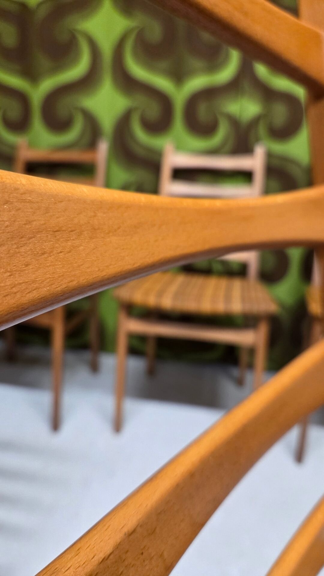 Set of 6 vintage Scandinavian chairs from the 60s/70s.