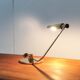 Mid-century minimalist brass table lamp by Rosemarie & Rico Baltensweiler for Baltensweiler.